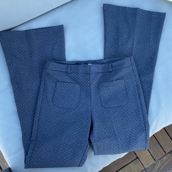 Made in Italy Flared Leg Trousers Front Small Pockets in Stretchy Fabric - EU 42 - Picture 3 of 10